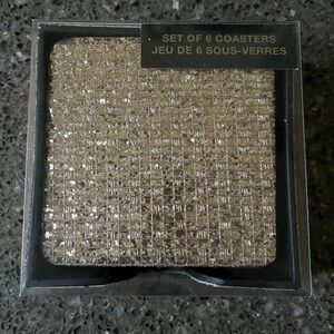 NWT Bowring’s Gold Sparkly Coasters